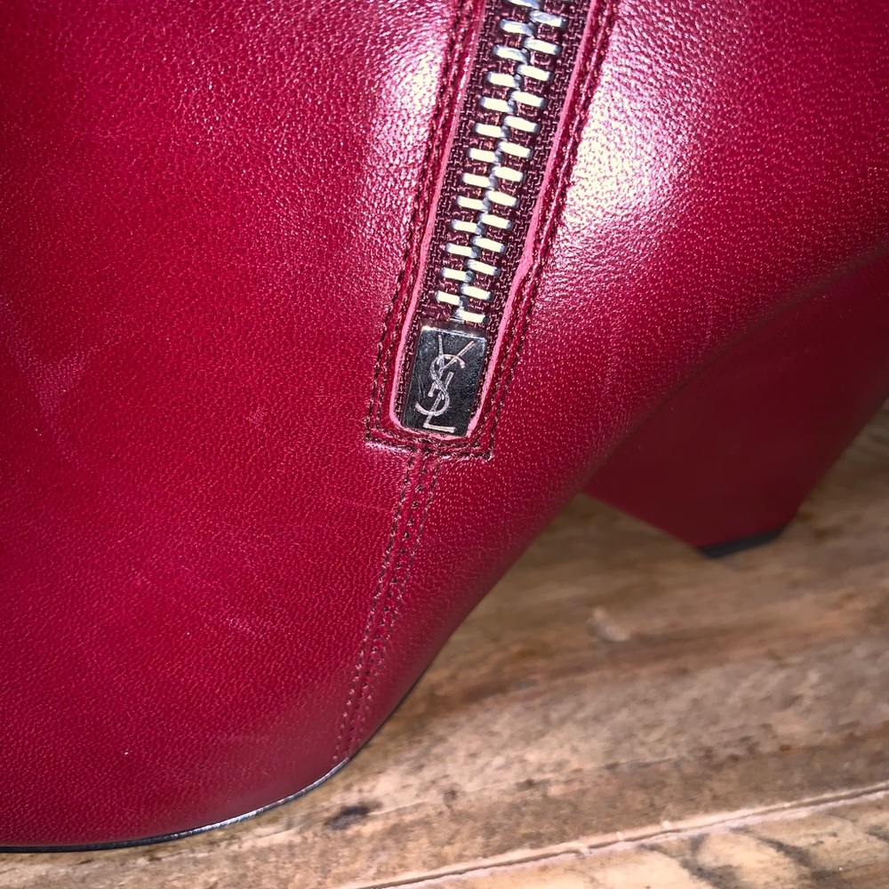 Saint Laurent Niki Leather Ankle Boots - Picture 5 of 8